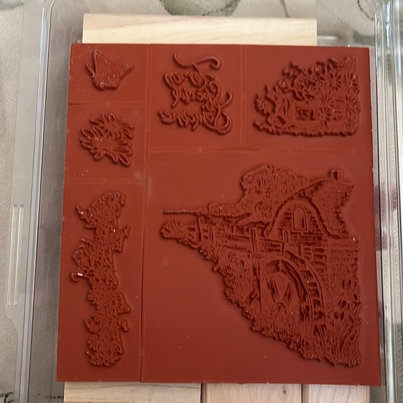 Stampin' Up! Rubber Stamp Set Water Mill - Rare Retired 2005 Unmounted Set - Picture 2 of 4